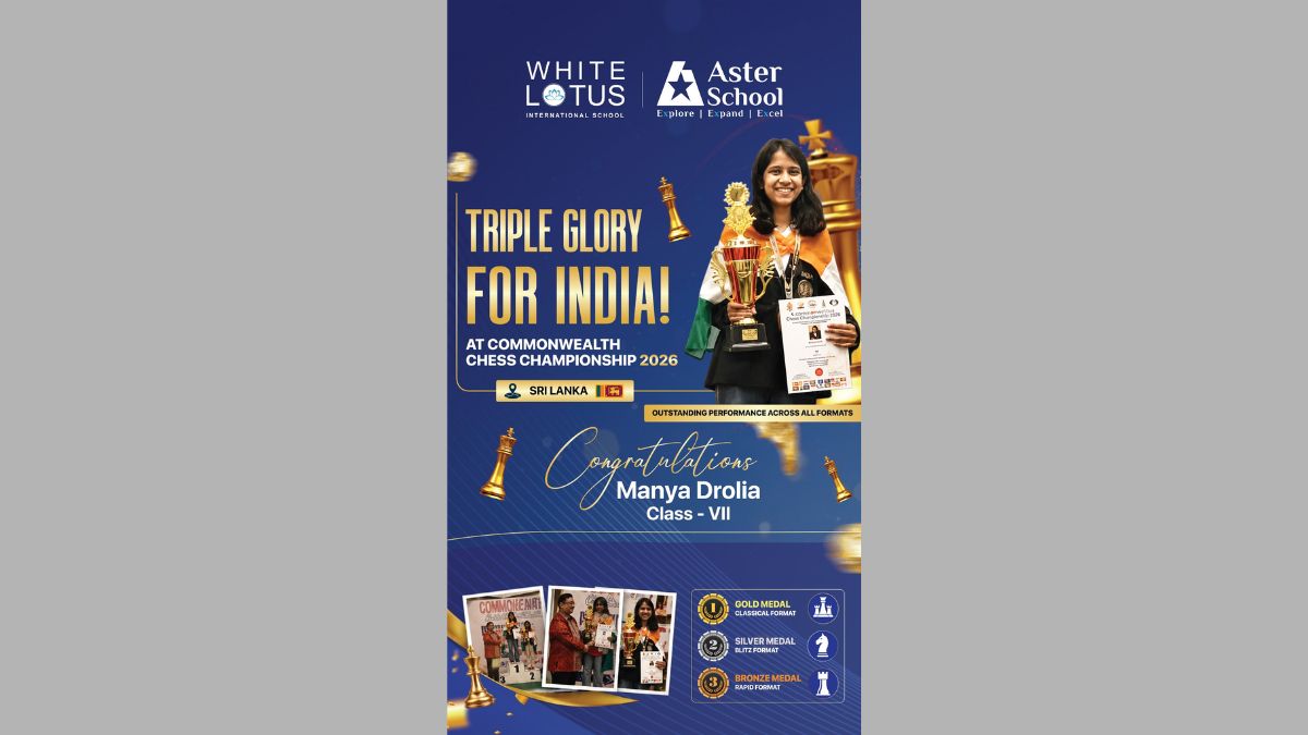 White Lotus International School’s Manya Drolia Creates History at Commonwealth Chess Championship 2026